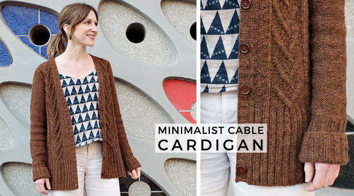 Simple Cable Cardigan Knitting Pattern